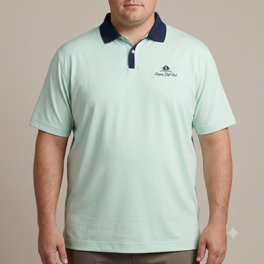 FootJoy‎ Golf Polo Shirt Men's XL Light Green Stretch Berry Golf Logo
